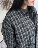 Dehen Oversized Fit Checkered Shirt
