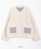 Keipy color matching pocket fleece jacket