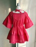 Abel Square Punching Lace Blouse