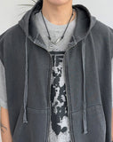 Hens Pigment Hood Zip-Up Vest