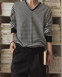 Sunday V-neck Stripe Knit