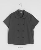 [BAONHAUS] Pironi Double Short Sleeve Blouse