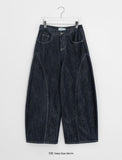 Kelka Stitch Raw Denim Wide Pants