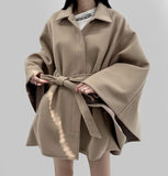 Wool 10%) Gota Cape Half Coat