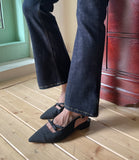 Lennon bootcut raw denim banding pants