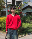 Solar Linen V-neck Knit