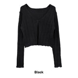 harmon crop knit cardigan