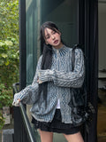 From Two Way Washing Vintage Knit Zip-up