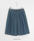 [unisex] Hotem Cool Banding Denim Bermuda Pants