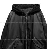 Meto Leather Hood Flight Jacket