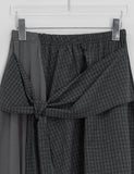 Likat Check Ribbon Wrap Midi Skirt
