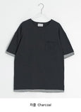 [unisex] Monzo Layered Pocket Boxy Short Sleeve Tee