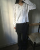 Come Bokashi Pearl Ribbon Knit Cardigan