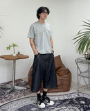 Leton embroidery bermuda denim pants
