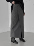 Belle Adjust Diagonal Unbalanced Long Skirt