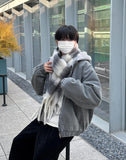 Wool pattern muffler
