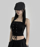 Eyelet Corset Tube Top