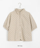 Ryoku Dot Short Sleeve Zip-Up Jacket