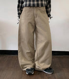 Ontoto cut cotton wide pants