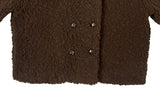 Boker Two Button Fluffy No Collar Fur Jacket
