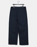 Md Dot Pattern String Strap Wide Cotton Long Pants