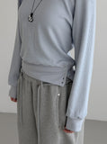 Blend Waffle Layered Halter Sweatshirt