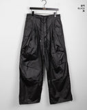 Fillet Glossy Parachute Two Way Nylon Long Wide Pants