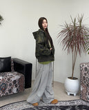Shallo button balloon sweatpants