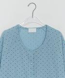 Nomin Round Dot Short Sleeve Cardigan
