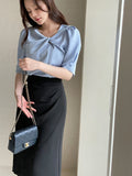 Keron Twist Puff Blouse