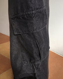 [MADE] Copter Vintage Washing Two-Way Banding Big Cargo Long Wide Denim Pants