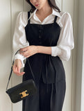 [Tie set] Majella Puff Shirring Blouse