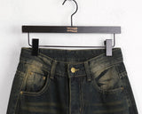 Rossen Washing Denim Long Wide Pants