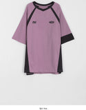 [unisex] Euron Pigment Sporty Color Matching Short Sleeve Tee