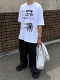 Drawing Flower Half Tee