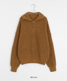 Kokio high neck half zip-up over knit