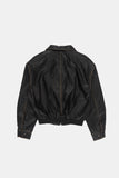 Northway washed leather collar jumper
