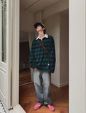 Douji stripe collar t-shirt