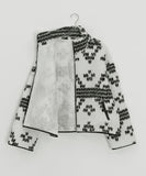 Vikin Wool Nordic Quilting Fleece Zip-Up Jumper