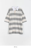 [unisex] Comp Stripe Collar Over Short Sleeve Tee