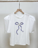 Delienne Ribbon Puff T-Shirt