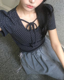 Hael Dot Puff Strap Short Sleeve T-Shirt