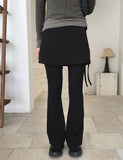 Heckah strap layered skirt bootcut pants