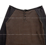 Marty Stripe Raglan Button Long Sleeve