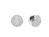 Champagne Full Moon Silver (W) Luna Garden One-Touch Earrings S