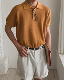 Cornell Waffle Collar Short Sleeve Knit