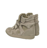 Cow Suede Velcro Strap High Top