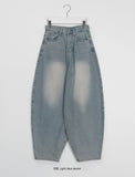 [unisex] Nabobo Washing Balloon Wide Denim Pants