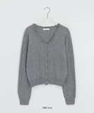 Rico Frill V-Neck Knit Cardigan