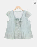 Meili Frill Short Sleeve Blouse